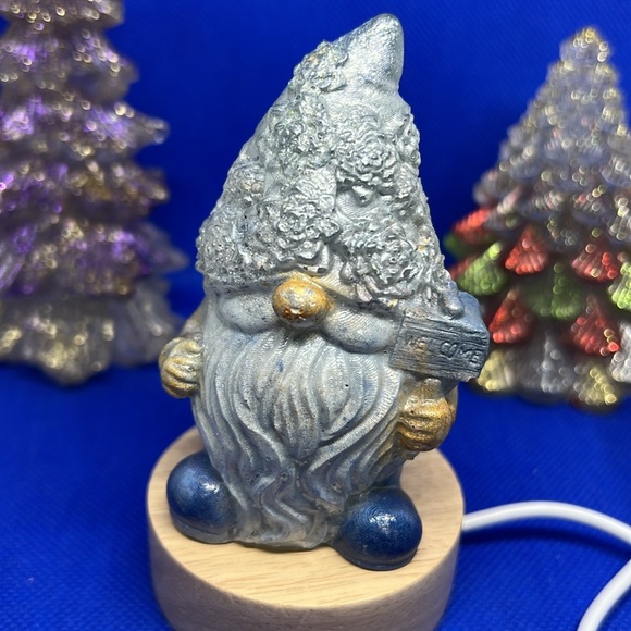 Handmade Other - Epoxy resin gnome with the light